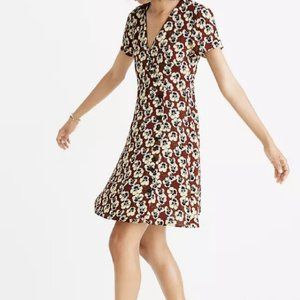Madewell Button Wrap Mini Dress Viola Floral